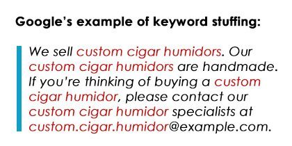 Google-Keyword-Stuffing-Example keyword stuffing